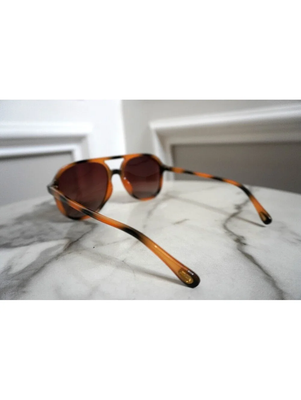 Polarized Vintage Style Brown Tortoiseshell Aviator Sunglasses